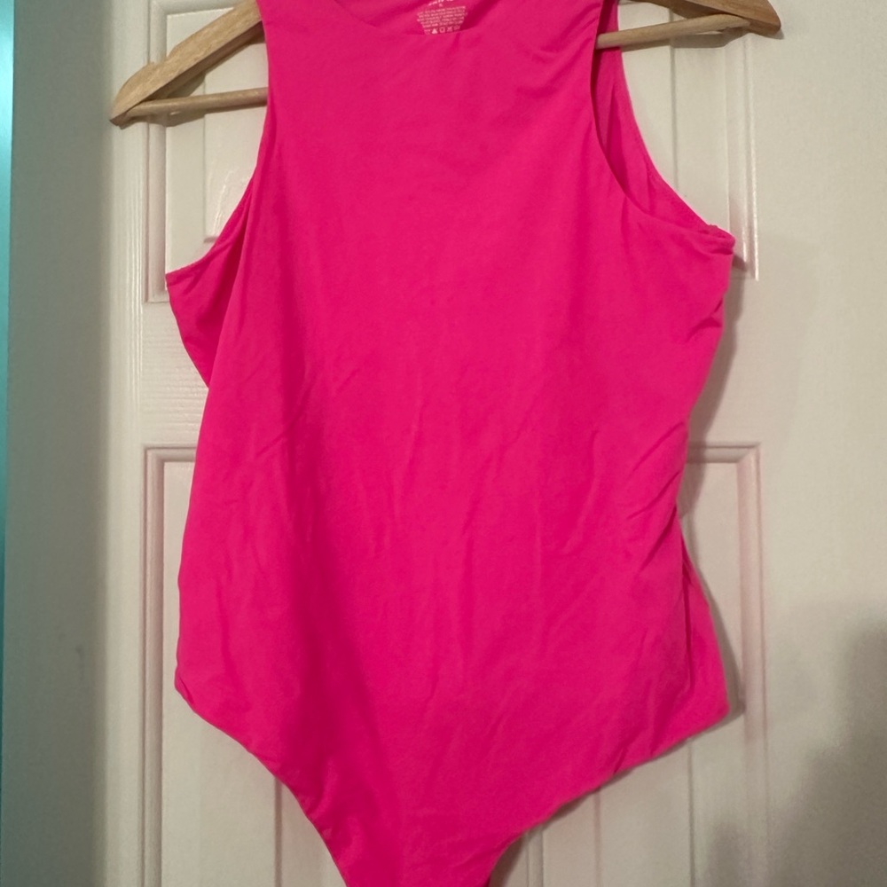 SKIMS high neck bodysuit pink